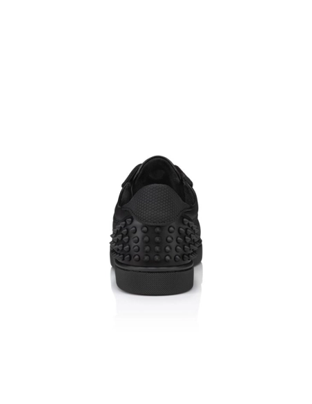 Replica Christian Louboutin Seavaste 2 Sneakers Calf Leather Jacquard And Spikes Black