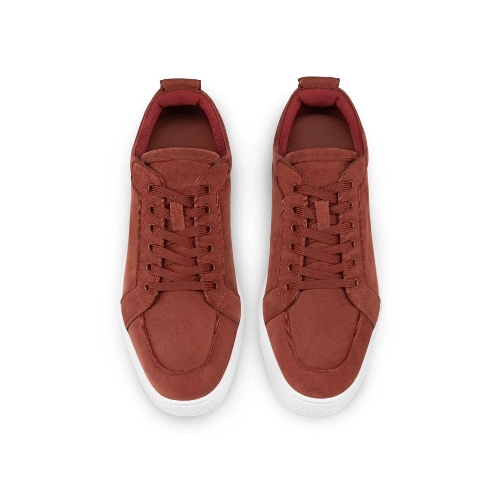 Fake Christian Louboutin Rantulow Sneakers Veau Velours Brownie