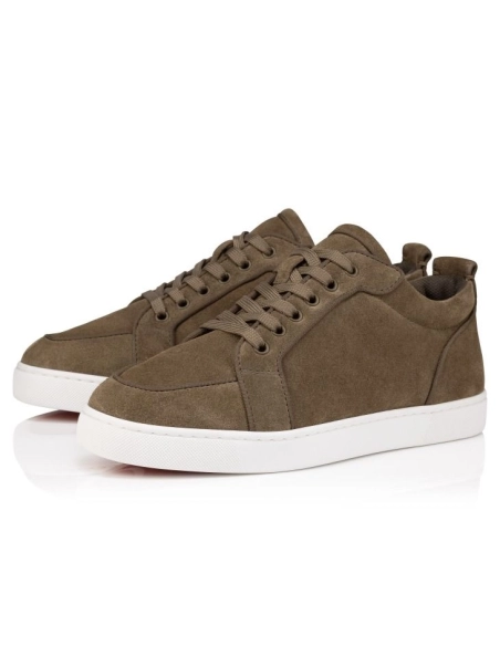 Replica Christian Louboutin Rantulow Sneakers Reversed Calf Leather Silex