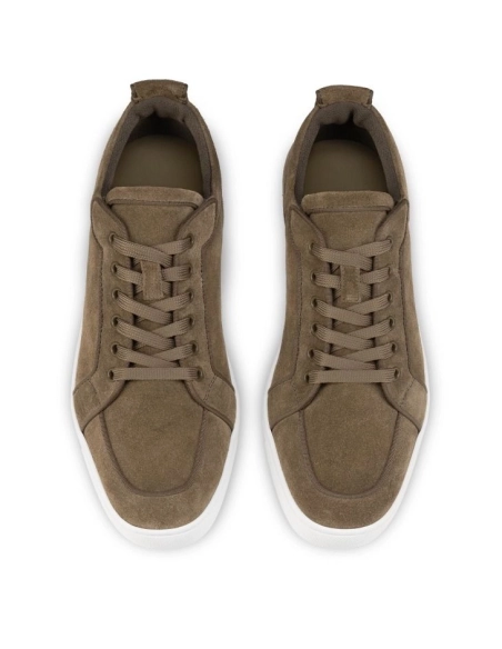 Replica Christian Louboutin Rantulow Sneakers Reversed Calf Leather Silex