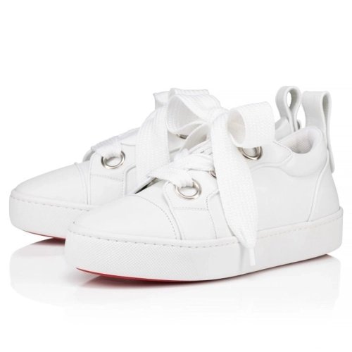 Cheap Christian Louboutin Toy Toy Men Sneakers Calf Leather White Sale Online
