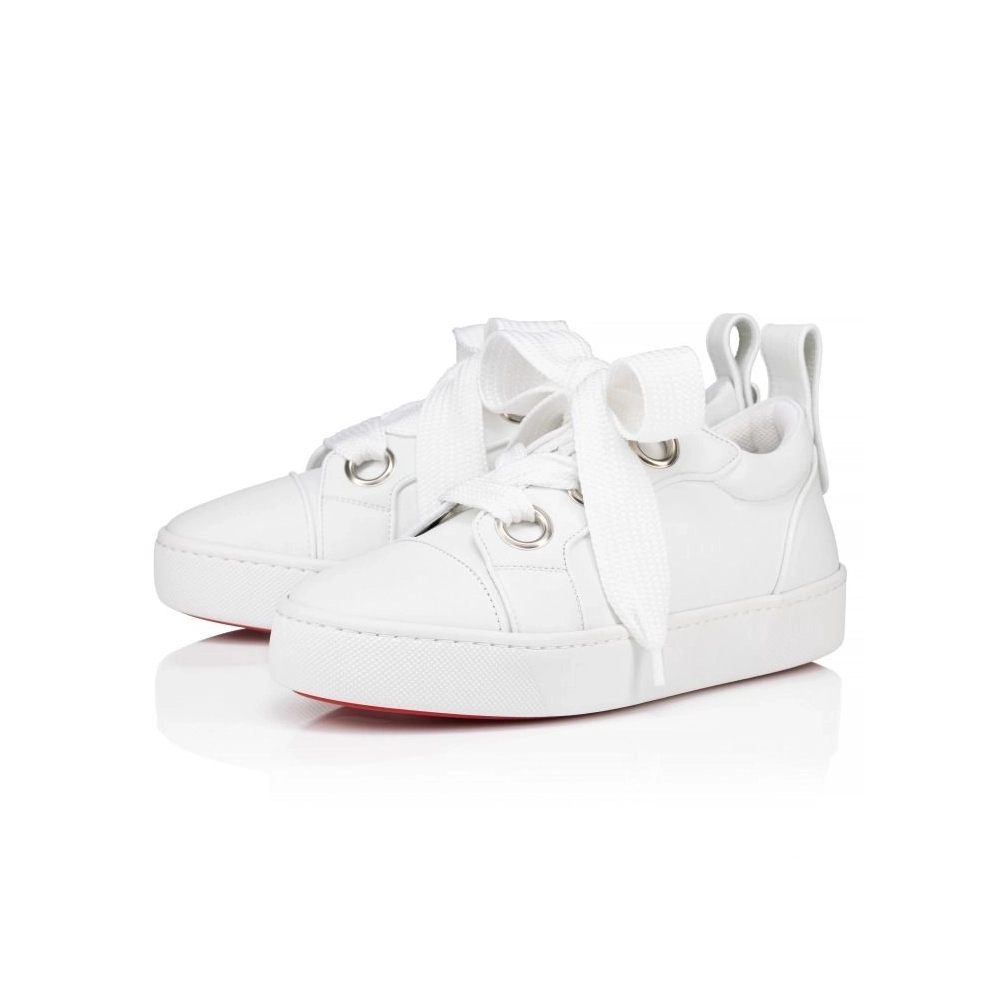 Cheap Christian Louboutin Toy Toy Men Sneakers Calf Leather White Sale Online