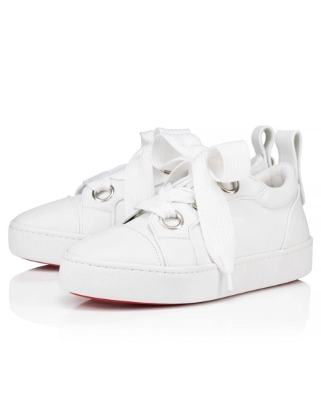 Cheap Christian Louboutin Toy Toy Men Sneakers Calf Leather White Sale Online