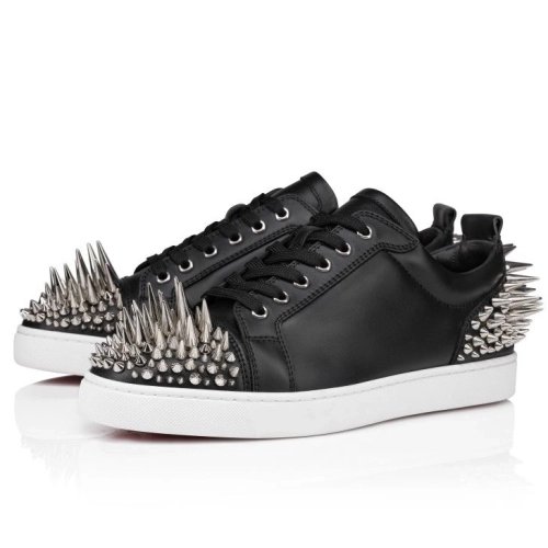 Fake Christian Louboutin Seavaste Estepic 2 Sneakers Calf Leather Black