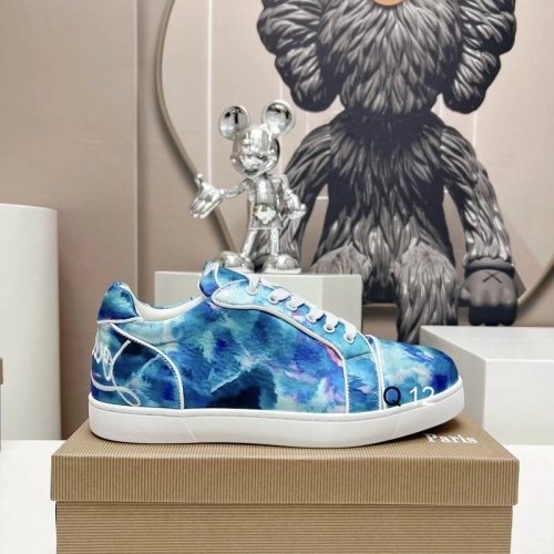 Discount Christian Louboutin Fun Vieira Orlato Sneakers Nylon Iridescent Coating Multicolor Outlet