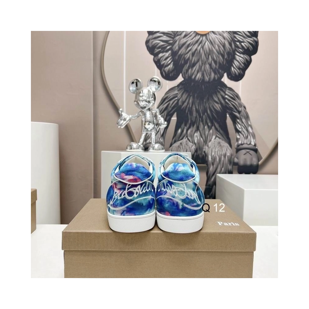 Discount Christian Louboutin Fun Vieira Orlato Sneakers Nylon Iridescent Coating Multicolor Outlet