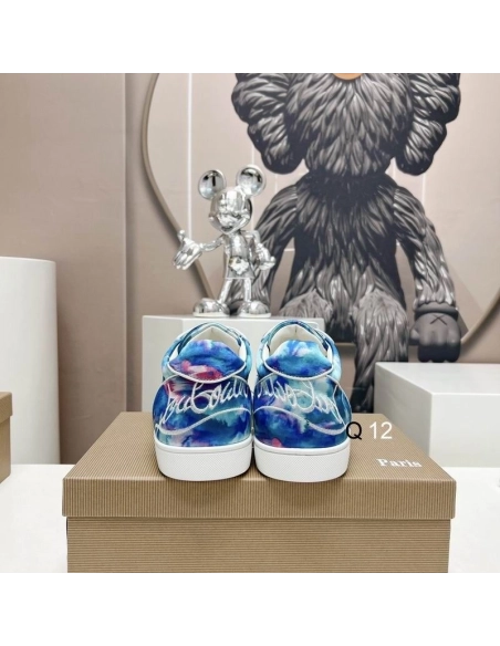 Discount Christian Louboutin Fun Vieira Orlato Sneakers Nylon Iridescent Coating Multicolor Outlet