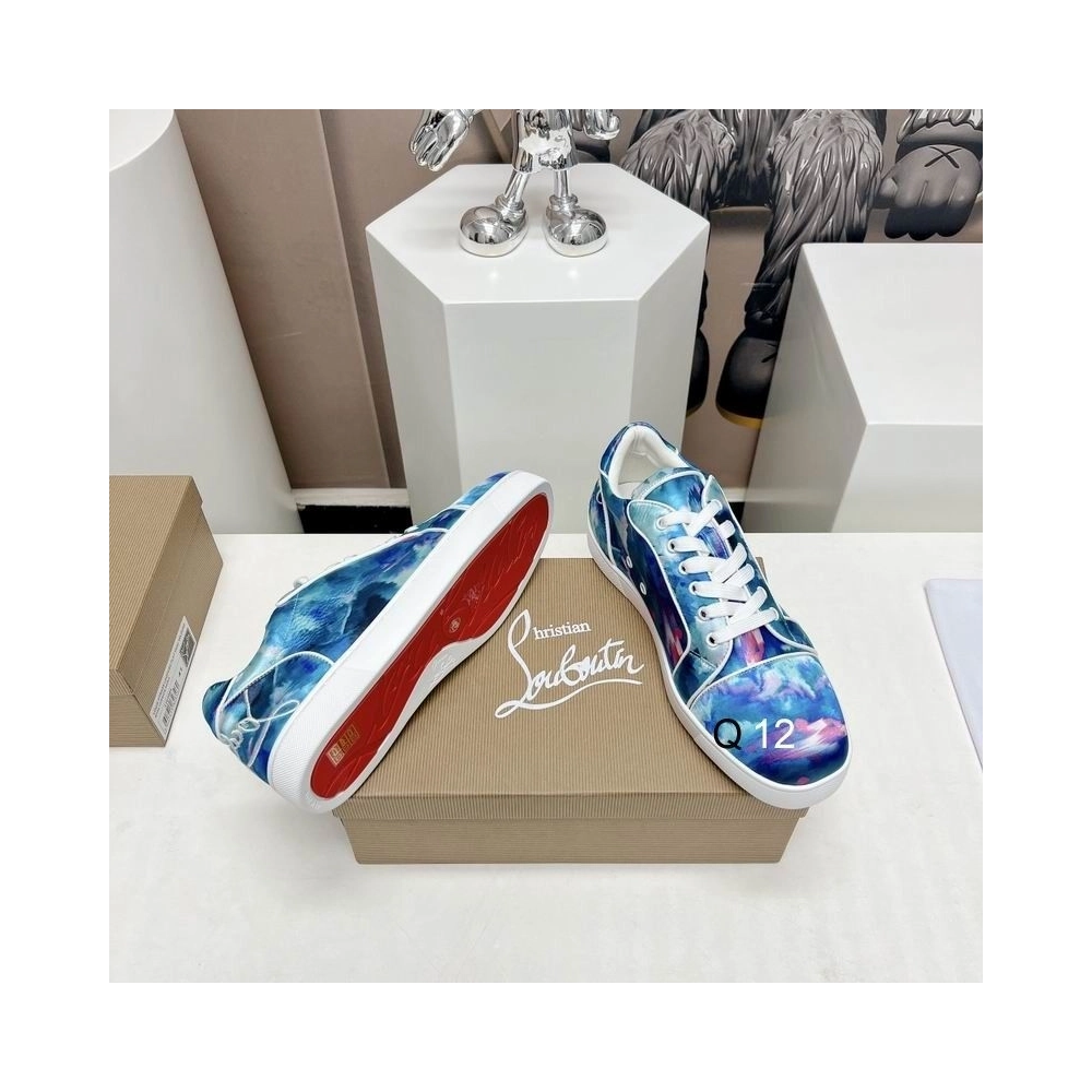 Discount Christian Louboutin Fun Vieira Orlato Sneakers Nylon Iridescent Coating Multicolor Outlet