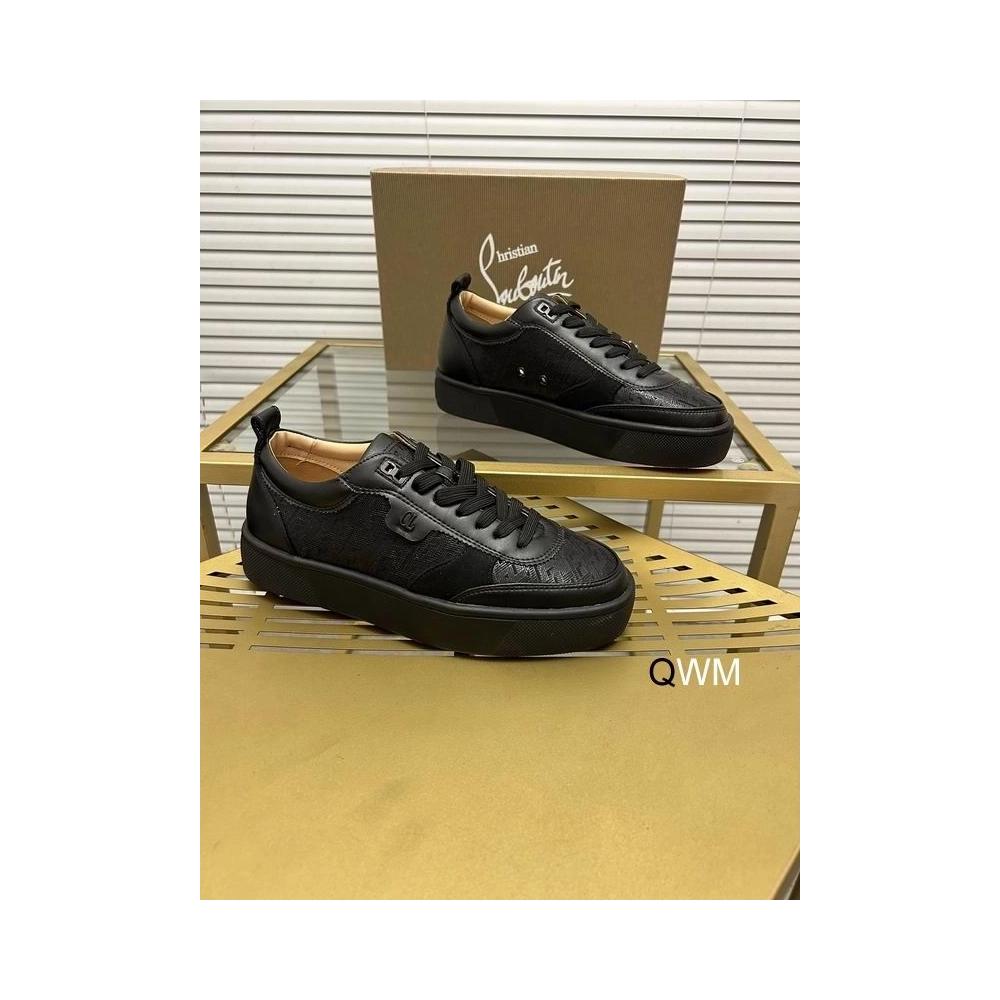 Fake Christian Louboutin Happyrui Flat Sneakers Calfskin Black, Replica Oakley Sunglasses