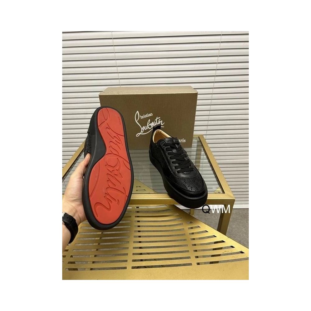 Fake Christian Louboutin Happyrui Flat Sneakers Calfskin Black, Replica Oakley Sunglasses