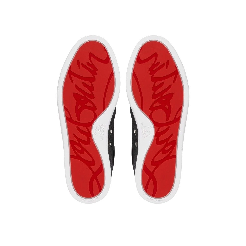 Replica Christian Louboutin F.A.V Fique A Vontade Slip-On Sneakers Denim Brushed Black