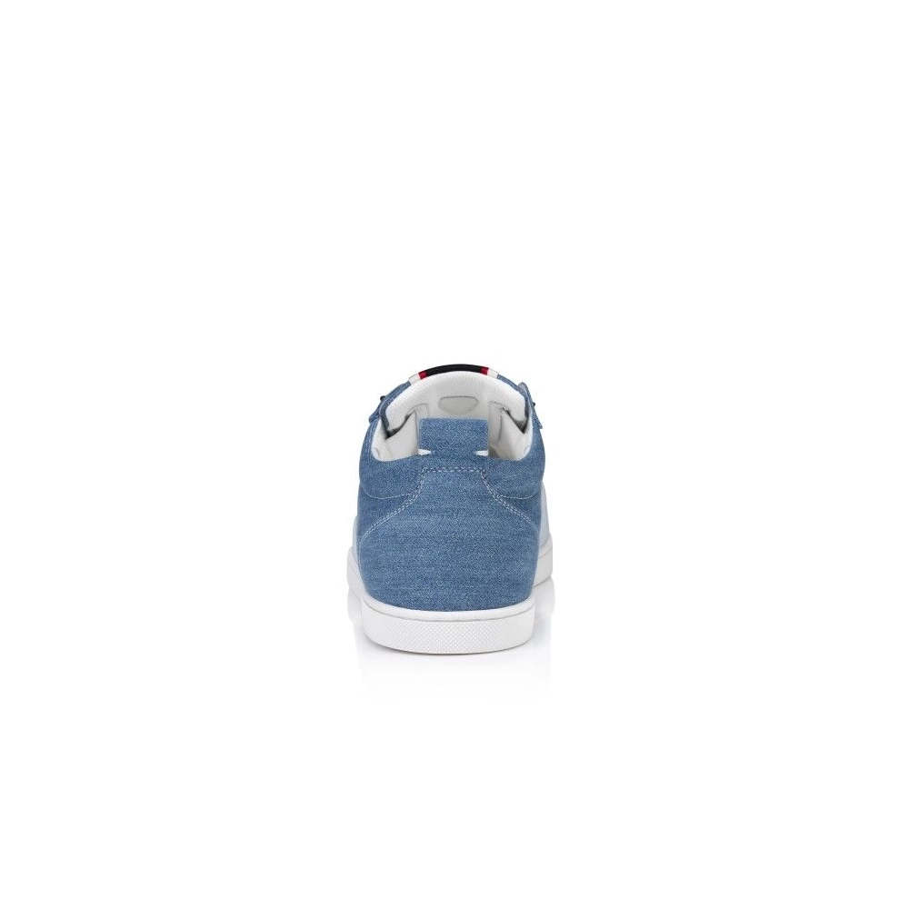 Cheap Christian Louboutin F.A.V Fique A Vontade Slip-On Sneakers Denim Brushed Effect for Sale