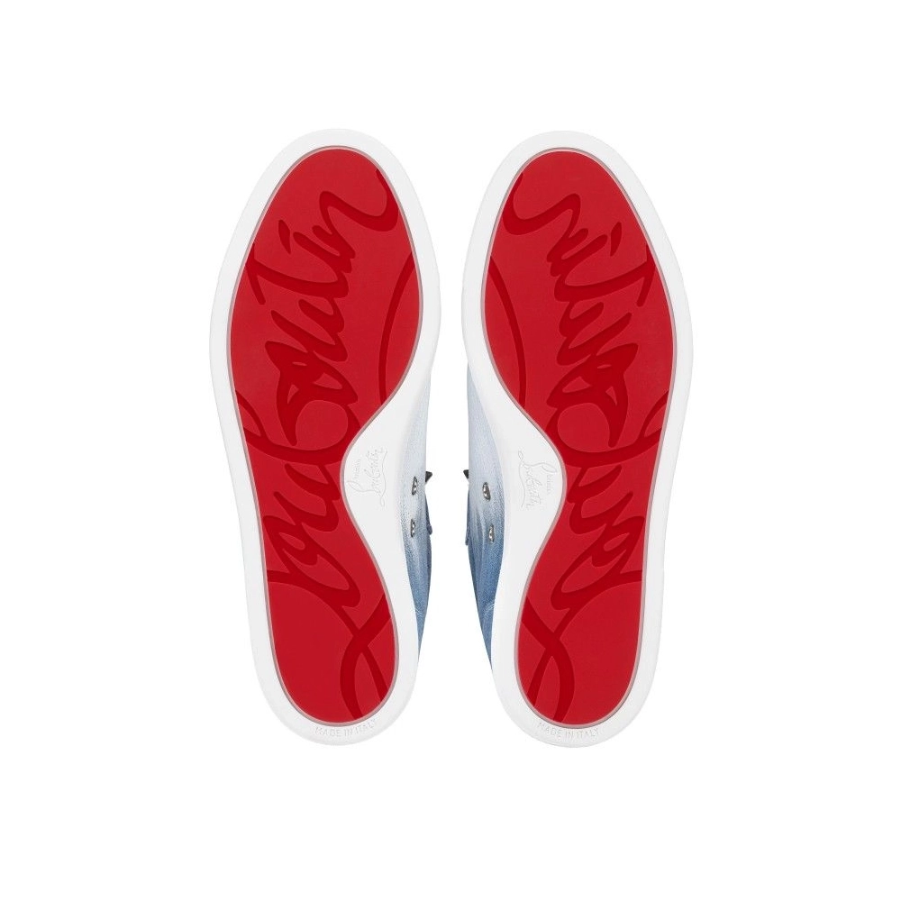 Cheap Christian Louboutin F.A.V Fique A Vontade Slip-On Sneakers Denim Brushed Effect for Sale