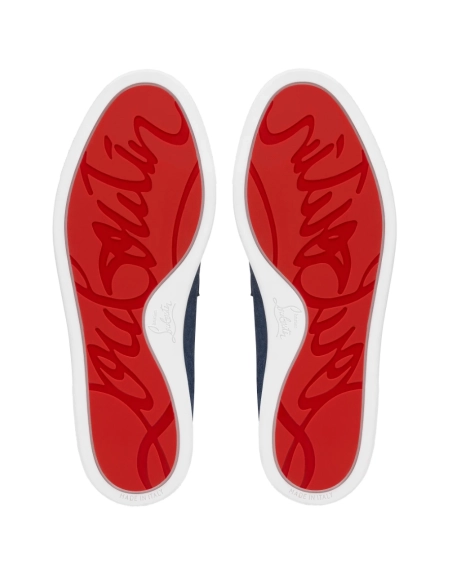 Replica Christian Louboutin Chambeliboat Loafer Reversed Nubuck Leather Blue