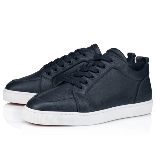 Knockoff Christian Louboutin Rantulow Sneakers Alpin Calf Leather Navy Blue