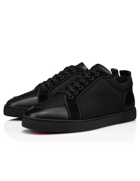 Fake Christian Louboutin Fun Rantulow Sneakers Calf Leather And Mesh Black