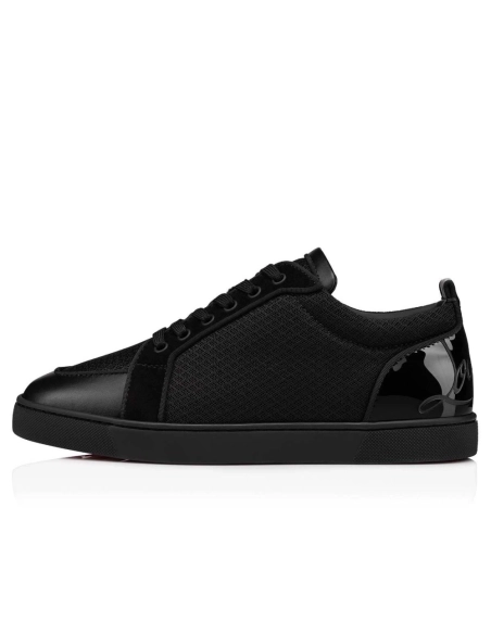 Fake Christian Louboutin Fun Rantulow Sneakers Calf Leather And Mesh Black