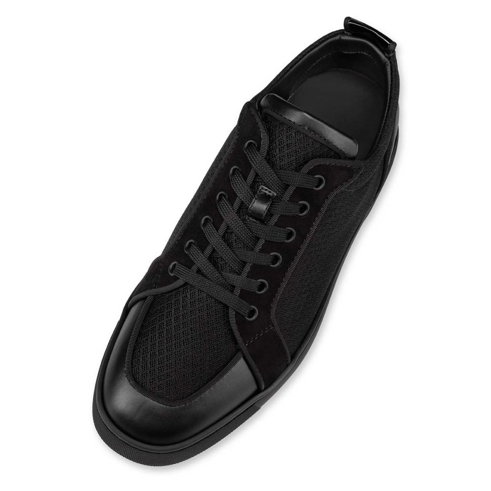 Fake Christian Louboutin Fun Rantulow Sneakers Calf Leather And Mesh Black