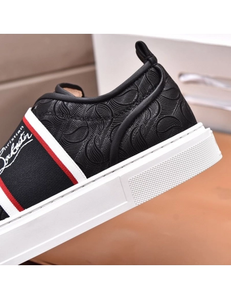 Knockoff Christian Louboutin Adolescenza Sneakers Recycled Polyester Black White