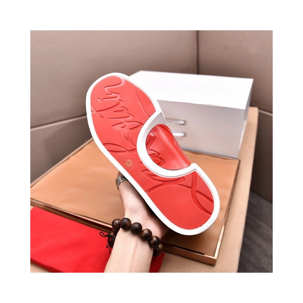 Knockoff Christian Louboutin Adolescenza Sneakers Recycled Polyester Black White