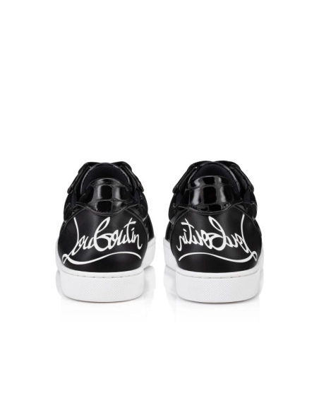 Fake Christian Louboutin Fun Vieira Orlato Sneakers Men Alligator Embossed Calf Leather Black