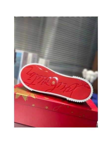 Fake Christian Louboutin Pedro Junior Sneakers Multicolor Fabric, Replica CL Shoes