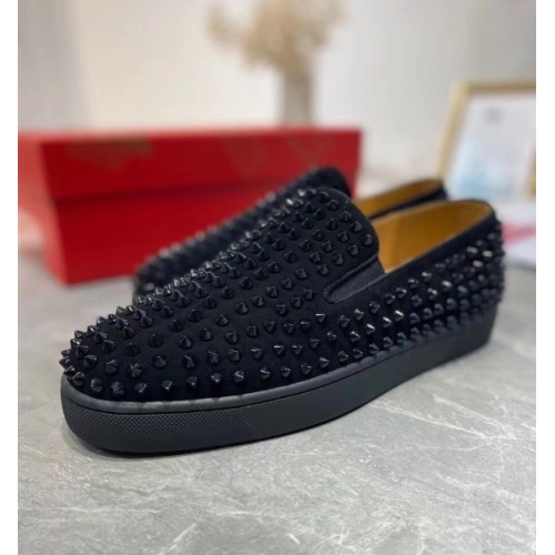 Cheap Christian Louboutin Men's Roller-boat Flat Sneakers Sale Online
