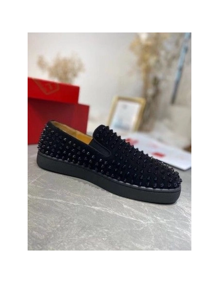 Cheap Christian Louboutin Men's Roller-boat Flat Sneakers Sale Online