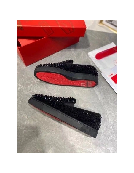 Cheap Christian Louboutin Men's Roller-boat Flat Sneakers Sale Online