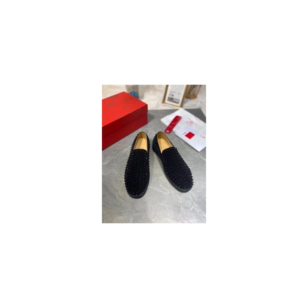 Cheap Christian Louboutin Men's Roller-boat Flat Sneakers Sale Online