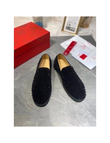 Cheap Christian Louboutin Men's Roller-boat Flat Sneakers Sale Online