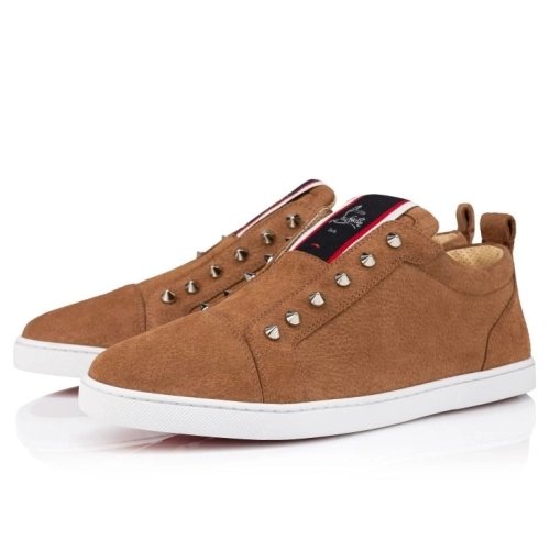 Discount Christian Louboutin F.A.V Fique A Vontade Slip-On Sneakers Calf Leather Cuoio Outlet Online