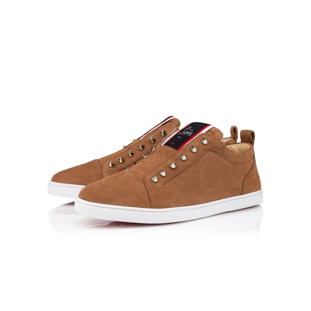 Discount Christian Louboutin F.A.V Fique A Vontade Slip-On Sneakers Calf Leather Cuoio Outlet Online