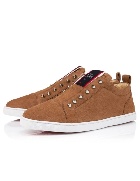 Discount Christian Louboutin F.A.V Fique A Vontade Slip-On Sneakers Calf Leather Cuoio Outlet Online