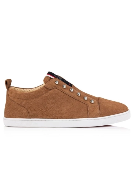 Discount Christian Louboutin F.A.V Fique A Vontade Slip-On Sneakers Calf Leather Cuoio Outlet Online