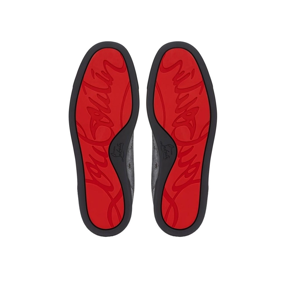 Replica Christian Louboutin Rantulow Sneakers Country Linen Smoky, Fake CL Shoes