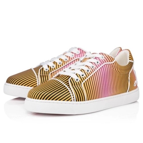 Discount Christian Louboutin Fun Vieira Sneakers? Aftersun Printed Crepe Satin Multicolor Outlet