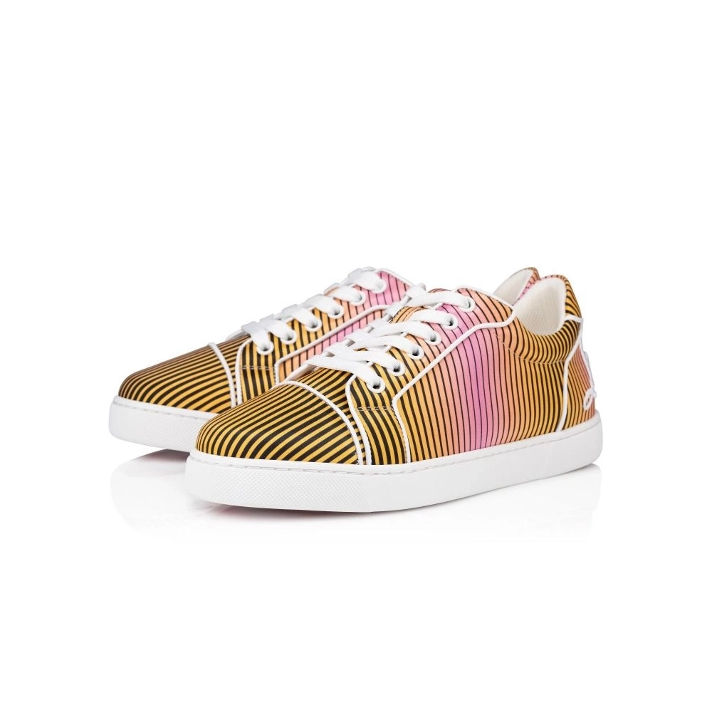 Discount Christian Louboutin Fun Vieira Sneakers? Aftersun Printed Crepe Satin Multicolor Outlet