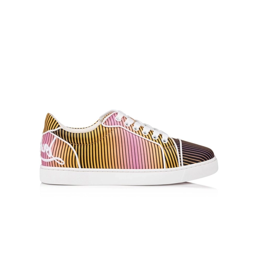 Discount Christian Louboutin Fun Vieira Sneakers? Aftersun Printed Crepe Satin Multicolor Outlet