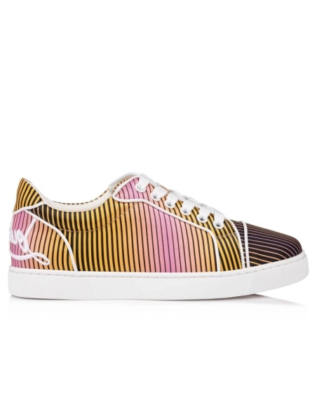Discount Christian Louboutin Fun Vieira Sneakers? Aftersun Printed Crepe Satin Multicolor Outlet