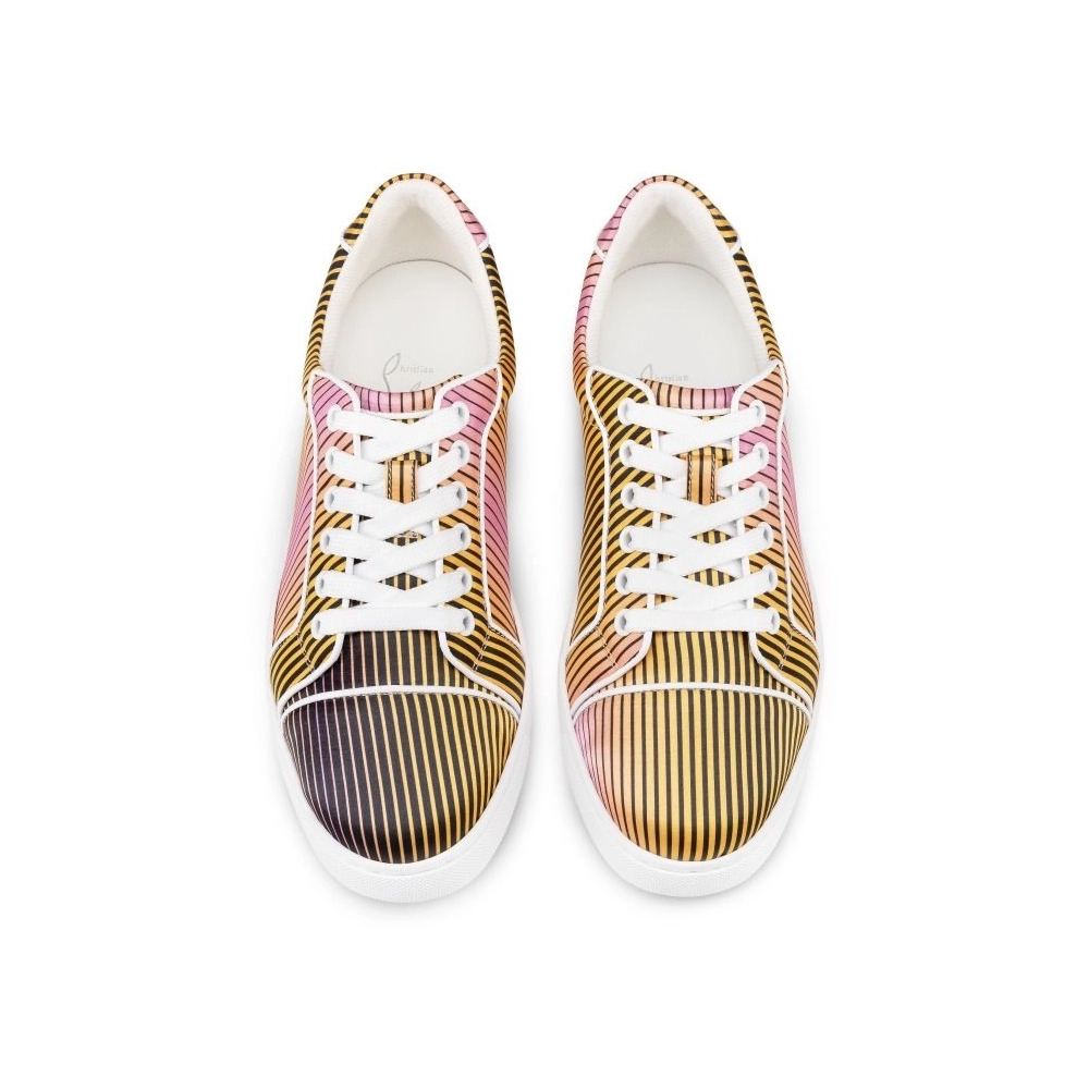 Discount Christian Louboutin Fun Vieira Sneakers? Aftersun Printed Crepe Satin Multicolor Outlet