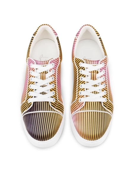 Discount Christian Louboutin Fun Vieira Sneakers? Aftersun Printed Crepe Satin Multicolor Outlet