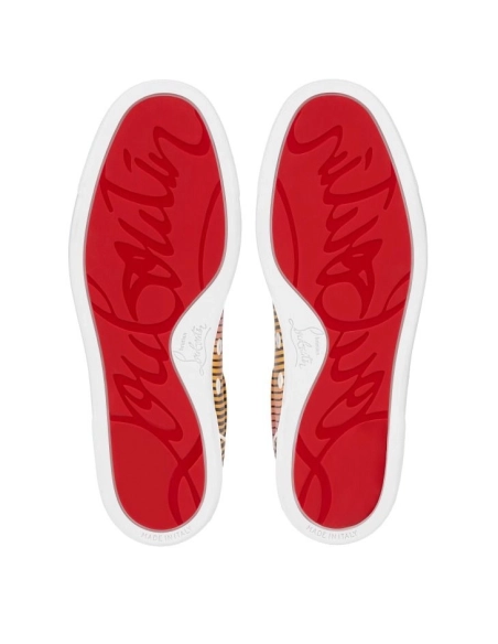 Discount Christian Louboutin Fun Vieira Sneakers? Aftersun Printed Crepe Satin Multicolor Outlet