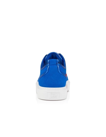 Cheap Christian Louboutin Adolon Junior Sneakers Calf Leather Electric Blue, Discount Christian Louboutin Shoes