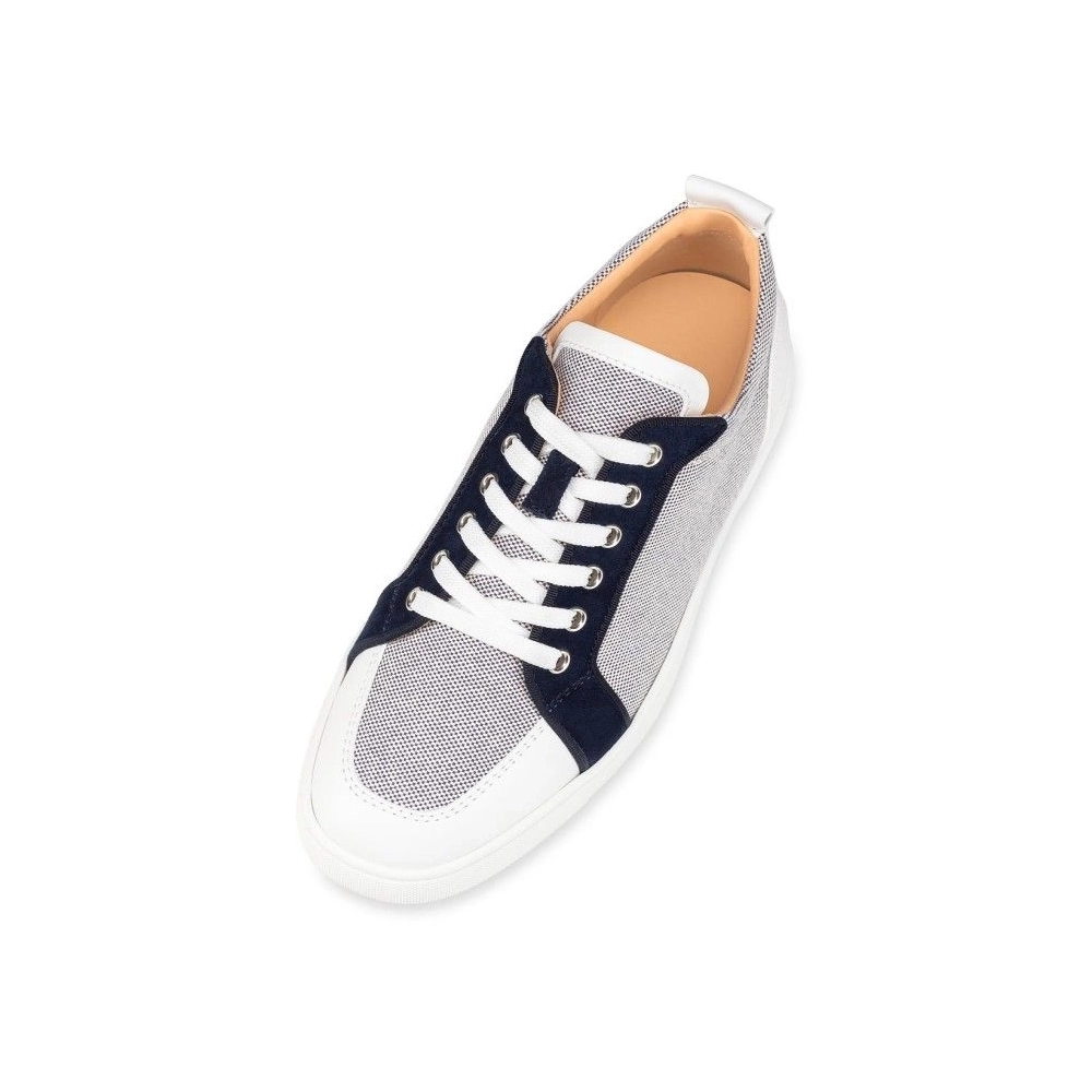 Cheap Christian Louboutin Rantulow Sneakers Calf Cotton And Veau Velours Navy for Sale