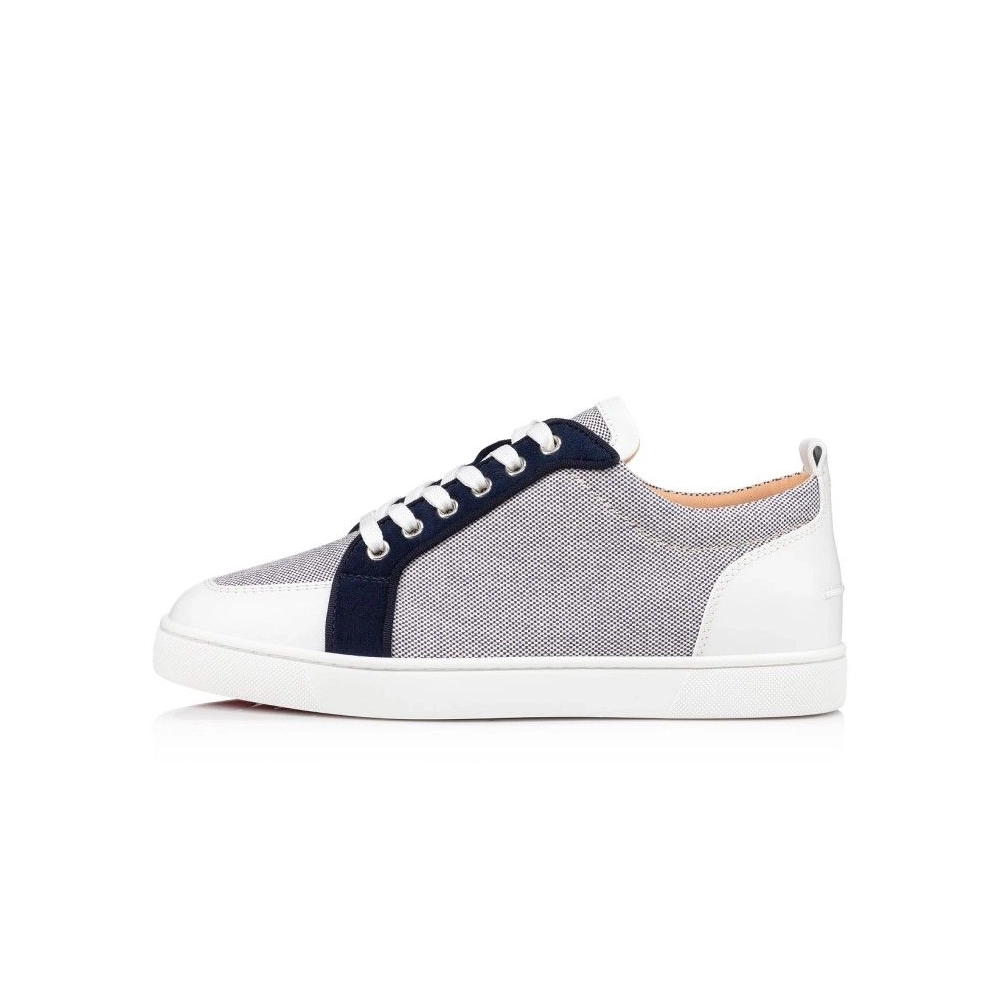 Cheap Christian Louboutin Rantulow Sneakers Calf Cotton And Veau Velours Navy for Sale