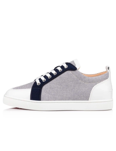 Cheap Christian Louboutin Rantulow Sneakers Calf Cotton And Veau Velours Navy for Sale