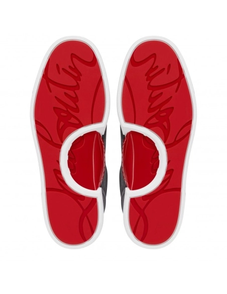 Cheap Christian Louboutin Jimmy Sneakers Souple Veau Velours Smoky, Discount CL Shoes Outlet Online