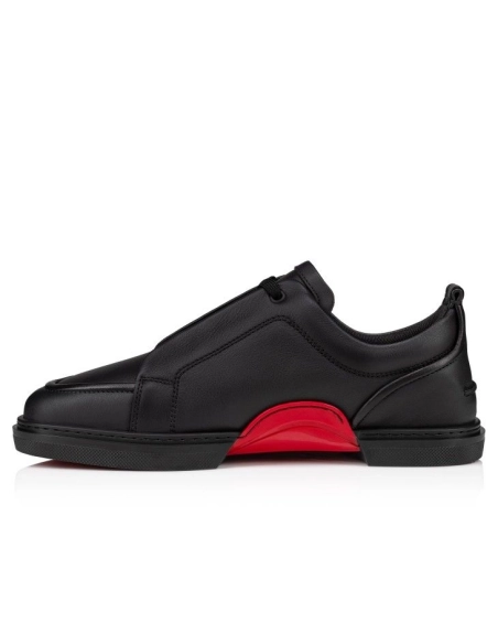 Fake Christian Louboutin Jimmy Sneakers Men Calf Leather And Nappa Leather Black