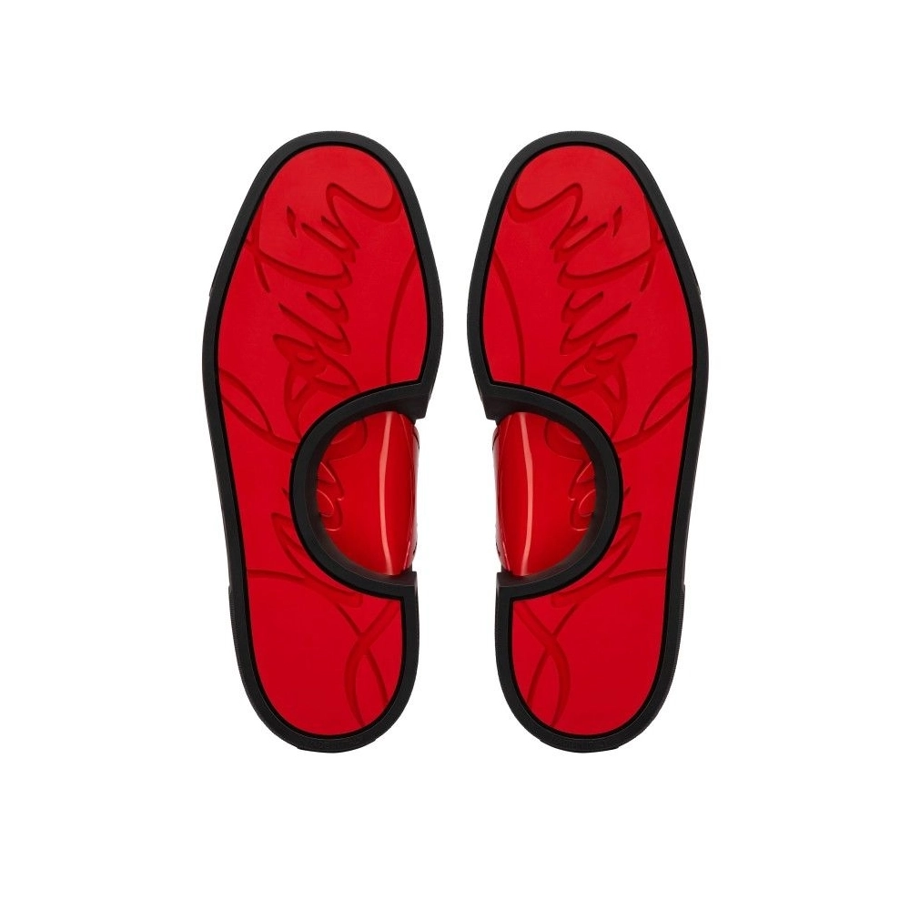 Fake Christian Louboutin Jimmy Sneakers Men Calf Leather And Nappa Leather Black